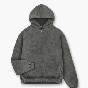 Haute qualité 100% coton 420 GSM pull lourd sweat à capuche surdimensionné pour hommes hiver polaire sans chaîne capuche motif solide lavé - Product Image 1