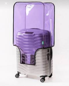 Ensemble de 3 valises de voyage transparentes et imperméables personnalisées en PVC, protection pour valises - Product Image 5