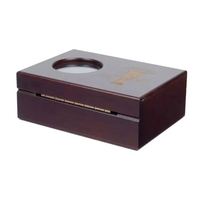 Nouvelle arrivée de luxe : boîte à bijoux de voyage rectangulaire pour femmes, en bois fait main avec logo personnalisé, miroir, gravure laser.