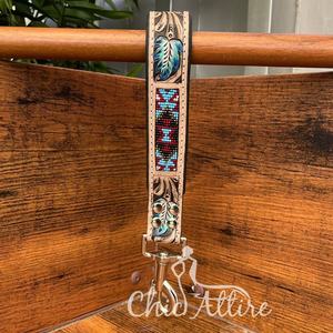 Nouveau luxe en cuir véritable sans enchevêtrement poignée rembourrée plomb de circulation rétractable usiné à la main perlé chien laisses avec crochet anti-dérapant - Product Image 1