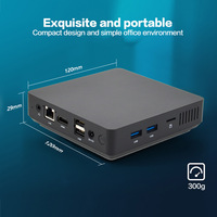 Sharerdp Processeur de bureau micro à faible consommation d'énergie Celeron série N N4020 DDR4 RAM double cœur 4G+128G M2 Mini PC NUC pas cher Boîtier TV
