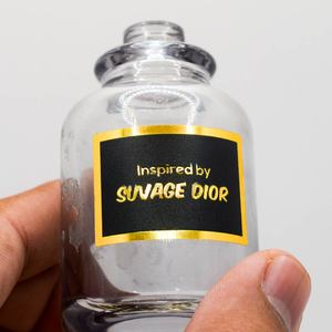 Chrome-Golden Etiquetas de botella de perfume de lujo Alto UV Mate Impermeable PVC Embalaje personalizado para el cuidado de la piel Impresión de larga duración para - Product Image 6