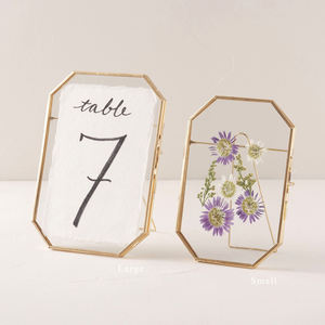 Cadre photo mural en verre transparent avec bordure en laiton de forme ronde, best-seller, pour décorer le bureau et la maison, salon - Product Image 4