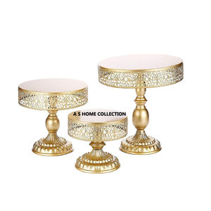 ชั้นวางเค้กโลหะตกแต่งงานแต่งงานทำจากโลหะดีไซน์ต้นไม้หรูหราสีขาวและสีทองมีสไตล์ทันสมัยห้าชั้น - Product Image 6