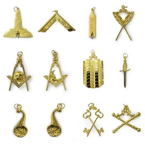 Bijoux maçonniques Regalia 12 pièces ensemble maçonnique regalia officiers joules ensemble - Product Image 2