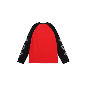 Custom High Quality Men's T-Shirt Full Sleeves O-Neck <b>Raglan</b> Sleeve 100% Cotton Breathable Quick Dry Casual 180g - Product Image 2