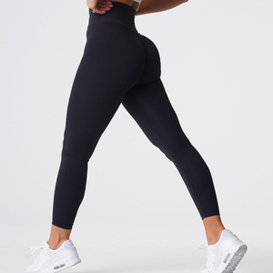 Dernière vente en gros personnalisée Leggings Signature noir doux soyeux beurre taille haute et vêtements de sport mode Leggings de gymnastique pour les femmes - Product Image 4