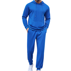 Conjunto de ropa deportiva moderna de dos piezas para hombre, traje informal cómodo transpirable de alta calidad para correr, entrenamiento elegante con capucha de invierno - Product Image 4