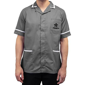 Uniformes Médicos para Hombre de Alta Calidad al por Mayor, Personalizados, con Cuello Camisero, Ribete Blanco, Túnica de Enfermería - Product Image 1