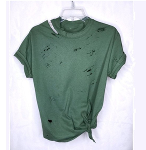 Heavyweight Wholesale Acid Wash T-<b>shirt</b> <b>Men</b> Oversize Crew Neck <b>Shirts</b> Distressed T <b>Shirts</b> - Product Image 1