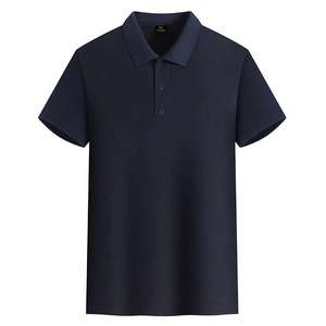 Chemise polo à manches courtes en coton super frais peigné, anti-boulochage, couleur unie, logo personnalisé OEM, broderie, taille XL, été - Product Image 5