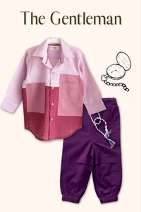 Garçons pur coton vêtements de soirée formels chemise pantalon cargo confortable mariage anniversaire pique-nique personnalisé vente en gros Inde OEM toile tissu - Product Image 2