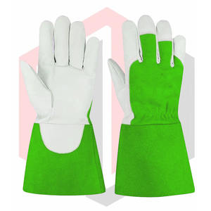 Guantes de soldadura de cuero resistentes al calor con puño extendido - Product Image 2