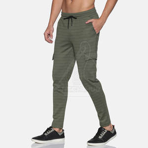 Pantalones de chándal de algodón 100% para hombre, la mejor calidad, nuevo diseño, transpirable, ligero, informal, recto, patrón, lavado oscuro, cintura media - Product Image 2