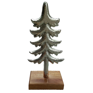 Contemporary <b>Christmas</b> <b>Tree</b> Desk Ornament with Wooden Stand Holiday Decoration for Office or Home Display - Product Image 4