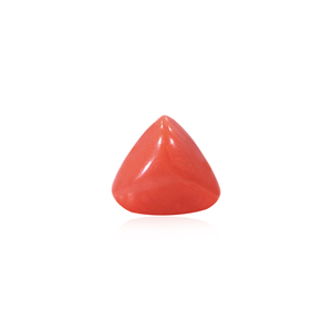พลอยสังเคราะห์สีขาวคุณภาพสูง 8.50 กะรัต 8 มม. ขัดเงา ปะการังสีแดง - Product Image 1