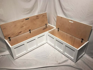 Banco de ventana de madera maciza con almacenamiento (estilo Nook) - Product Image 5