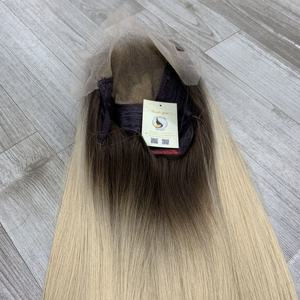 Superventas personalizado para Swiss HD encaje peluca Frontal para Ombre Rubio sedoso recto cabello humano crudo largo estilo corto recto - Product Image 2