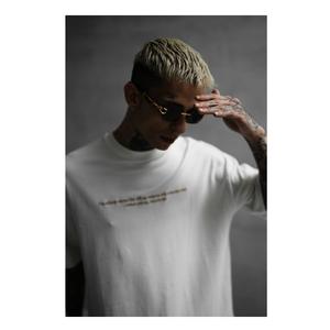 T-shirt pour homme en polyester/coton imprimé surdimensionné pour chemises, vêtements de rue, vêtements de fitness, logo personnalisé, taille plus, longueur longue - Product Image 2