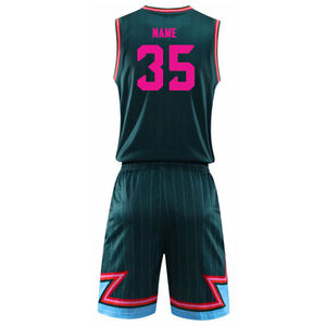 Ensemble d'uniforme de basket-ball pour hommes, vêtements de sport personnalisés, 100% polyester, Sublimation, ensembles d'uniformes de basket-ball pour adultes, 2022 - Product Image 3