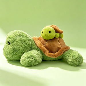 Peluche di Tartaruga Marina Verde, Morbido e Soffice, Set <span class=keywords><strong>Madre</strong></span> e Cucciolo - Product Image 2