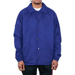 2024 venta al por mayor de alta calidad logotipo personalizado chaqueta de bombardero de los hombres de invierno de colores sólidos chaqueta informal personalizada lona recubierta - Product Image 5