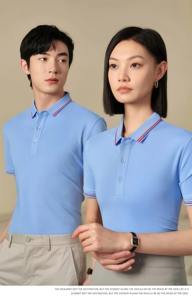 เสื้อโปโลผ้าฝ้ายหนาสำหรับผู้ชายเสื้อกีฬาแขนสั้นพิมพ์ลายไม่ยับ - Product Image 4
