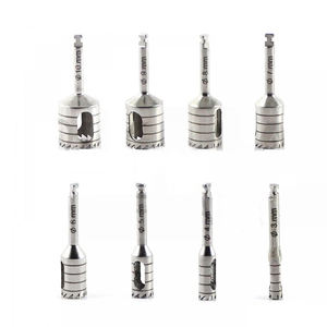 Kit dentaire réutilisable de 8 pièces avec trephine supérieure, poignée ergonomique, perceuse manuelle pour sinus lift, poinçon tissulaire, perceuse osseuse chirurgicale, outil de lifting dentaire - Product Image 3