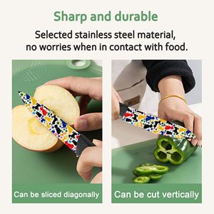 Vente flash Couteau de chef en céramique 6 pièces Manche en plastique de haute qualité Couteau de cuisine pour usage commercial En stock Dropshipping - Product Image 6