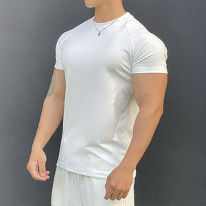 เสื้อยืดคอกลมสำหรับผู้ชายเสื้อออกกำลังกายผ้าฝ้าย100% คอกลมผลิตจากไมโครไฟเบอร์ออกแบบได้ตามต้องการ - Product Image 4