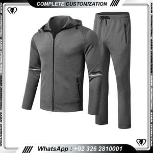 Survêtement Homme Survêtement Homme Jogger Sweatsuit Plus Size Fall Zipper Tracksuit - Product Image 3