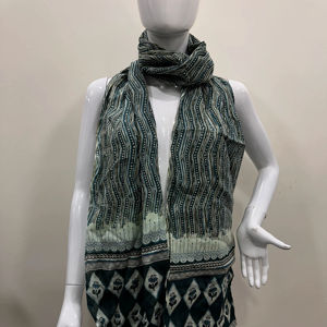 Dupatta en coton Mulmul imprimé fait main, taille unique, couvre-épaule, style ethnique, dupatta en coton imprimé pour femmes, écharpe d'été pour adultes - Product Image 1