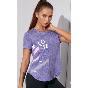 Wholesale Ladies Active Clothing Sports Wear <b>Women</b> <b>T</b>-<b>Shirts</b> Top Fitness Gym Yoga Workout <b>T</b>-<b>Shirt</b> <b>Women</b> Yoga <b>T</b>-<b>Shirt</b> - Product Image 1