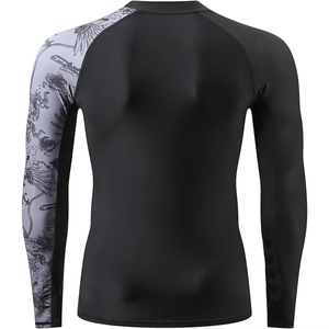 Quick Dry Men MMA Muay Thai <b>Grappling</b> Rash Guard Rash Guards BJJ Custom Logo Sportswear Rash Guards Men Rash Guard Long Sleeve - Product Image 5