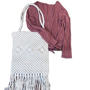 Bolso de Playa de Macramé Hecho a Mano, Colección Artesanal, Multicolor, con Diseño Personalizado - Product Image 1