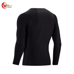 Ropa deportiva Rash Guard para hombre de último diseño, manga larga de Color rojo con logotipo personalizado, Spandex/poliéster transpirable - Product Image 3