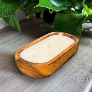 Tazón de vela de madera ecológico Acabado natural Calidad de marca personalizada para regalo de negocios Regalos relativos Calidad Premium - Product Image 5