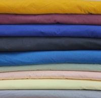 Vente en gros 44 "Popeline de coton organique de couleur pure 100% Tissu teint solide pour vêtements Textile 100% coton ou personnalisé Teint uni