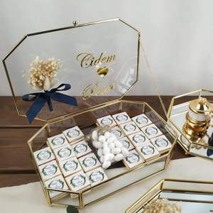 Beautifully designed luxury metal <b>glass</b> <b>jewellery</b> <b>box</b> with high quality craftsmanship perfect for elegant home decor - Product Image 5