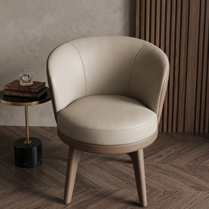 Keynes Modern Wooden Accent <b>Chair</b> With Fabric Cushion For Dining Room Living Room Cafe Furniture - Product Image 5