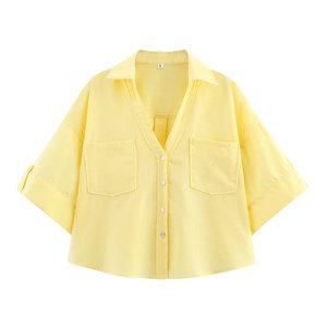 Camisa de mujer 100% Algodón Blusas y camisas de primavera para mujer Blusa de manga larga para mujer - Product Image 3