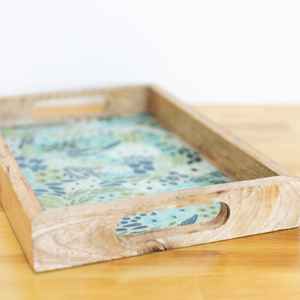 Bandeja de Servicio de Madera Art Deco Hecha a Mano por Craft Exim, con Diseño Personalizado, para Decoración de Mesa de Comedor, Cocina y Hogar - Product Image 5