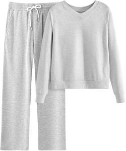 Nuevo conjunto de suéter para mujer, chándal de alta calidad para mujer con logotipo personalizado, Sudadera ligera personalizada y pantalones de chándal para mujer - Product Image 4