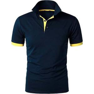 Manga corta Diseño de alta calidad Algodón Tallas grandes 220g Peso High Street Style Hombres Polo Camisetas deportivas Liso Transpirable - Product Image 6