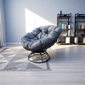 Modern Design <b>Poly</b> <b>Rattan</b> Aluminum Frame Swivel Chair with Cushion Fast Delivery <b>Garden</b> Swing Outdoor <b>Furniture</b> Patio Swings - Product Image 6