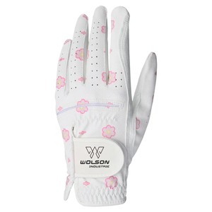 Gants de golf bleus en cuir Cabretta de qualité supérieure rembourrés au pouce doux et confortable pour tous les golfeurs Poignée de golf antidérapante en cuir. - Product Image 4