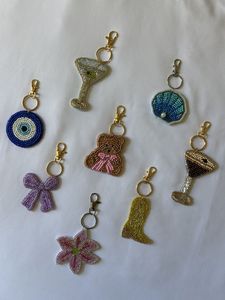 Gold Plated Hot Pink Gemstone Bead Charms 3 Bead <b>Cluster</b> <b>Light</b> Keychain Handmade Birthstone Charms Eco-Friendly Durable - Product Image 4