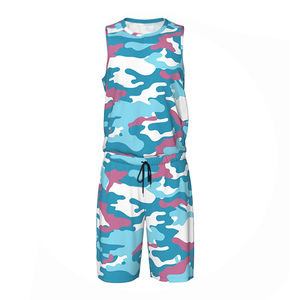 Tenue de sport en polyester BSCI, maillot de basket-ball confortable, short d'équipe avec poches, nouveau modèle, uniforme de basket-ball imprimé - Product Image 2