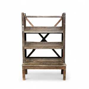 Rustic <b>Wooden</b> Bookshelf for Home Office Living Room Bedroom School Hotel with Durable Metal Cabinet Design - Product Image 1