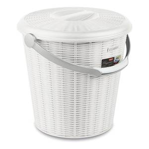 Cubo de Basura con Pedal Stefanplast ELEGANCE de 10 Litros en Blanco, Solución Elegante para Residuos - Product Image 1